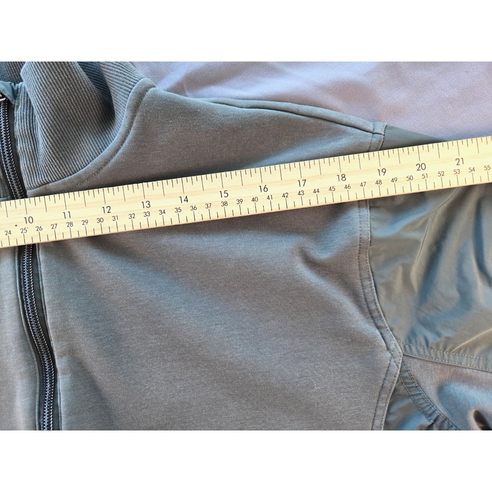Athleta Womens Half‎ Zip Sweatshirt Green Hybrid Triumph Cinch Waist Pullover S - Picture 14 of 16